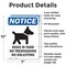 Signmission Dogs In Yard No Trespassing OSHA Notice Sign, Aluminum, 7in W x 10in L, 2PK OS-2PACK-NS-A-710-V-11441 - alternate 2